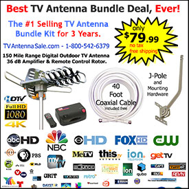 150 Mile TV Antenna Bundle Kit
